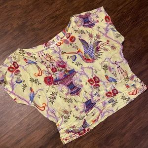 ANTHROPOLOGIE MAEVE SILK GARDEN TOP SZ 14